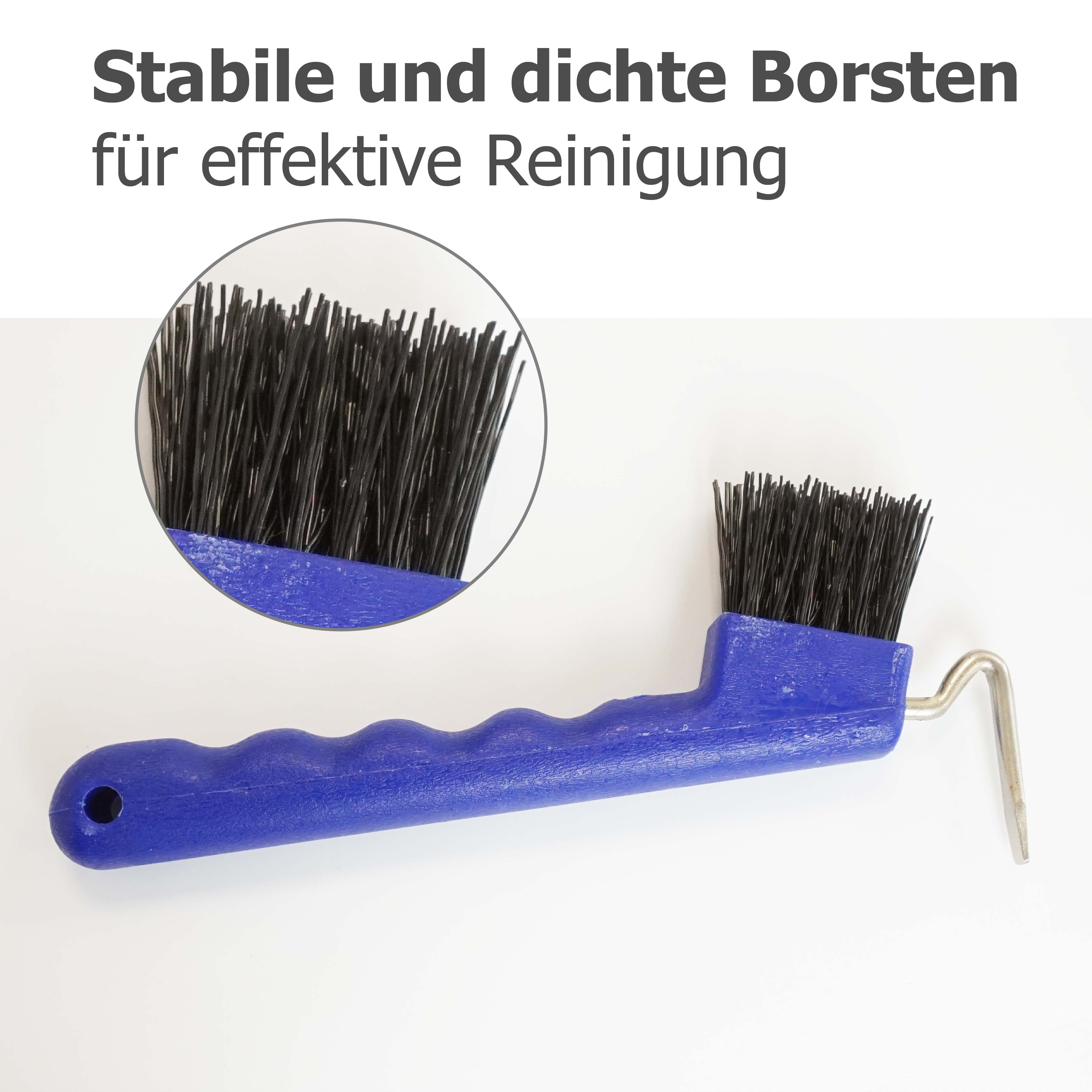 Hufkratzer mit stabiler Bürste und ergonomischen Griff